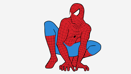 454x255 Wonderful Spiderman Coloring Pages Your Toddler Will Love - Spiderman Hanging Upside Down Drawing