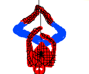 300x250 classy spiderman upside down drawing - Spiderman Hanging Upside Down Drawing