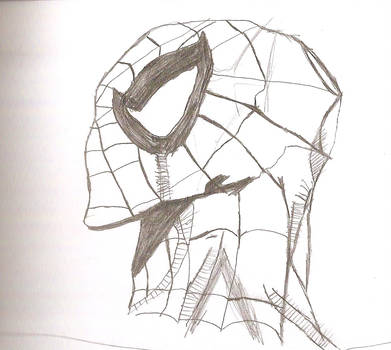 391x350 Spiderman's Head Draw - Spiderman Head Drawing