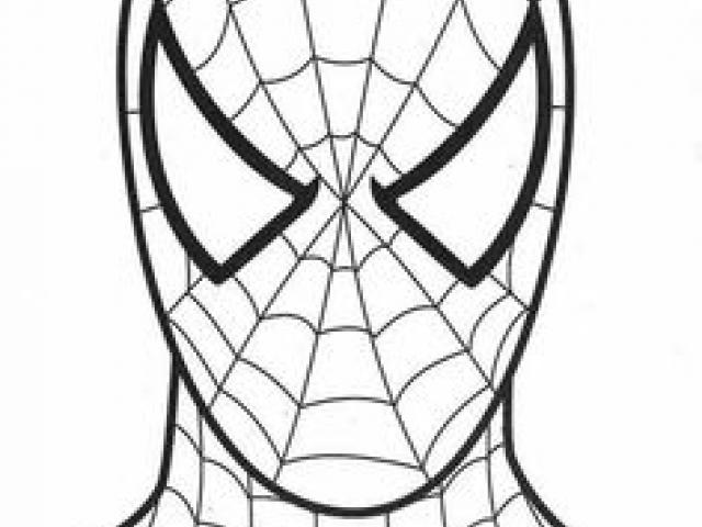 640x480 Spider Man Head Cliparts - Spiderman Head Drawing