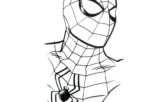 512x329 Drawing Spiderman Rahulsarkar - Spiderman Head Drawing