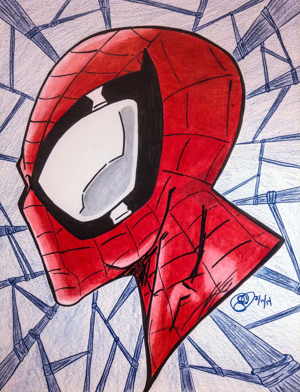 Spiderman Head Drawing at Explore collection of