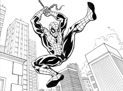 500x368 How To Draw Spiderman Part - Spiderman Images For Drawing