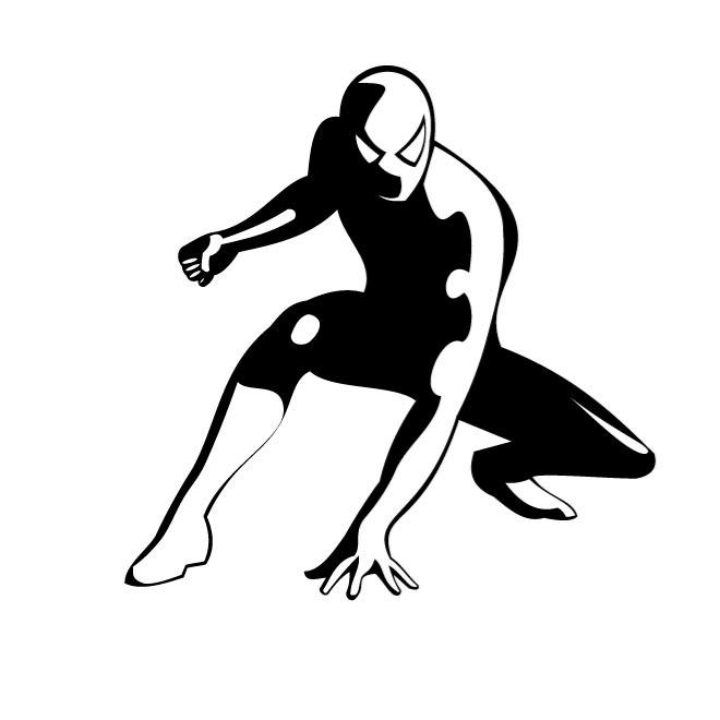 660x660 Spider Man Clipart Line Art - Spiderman Line Drawing