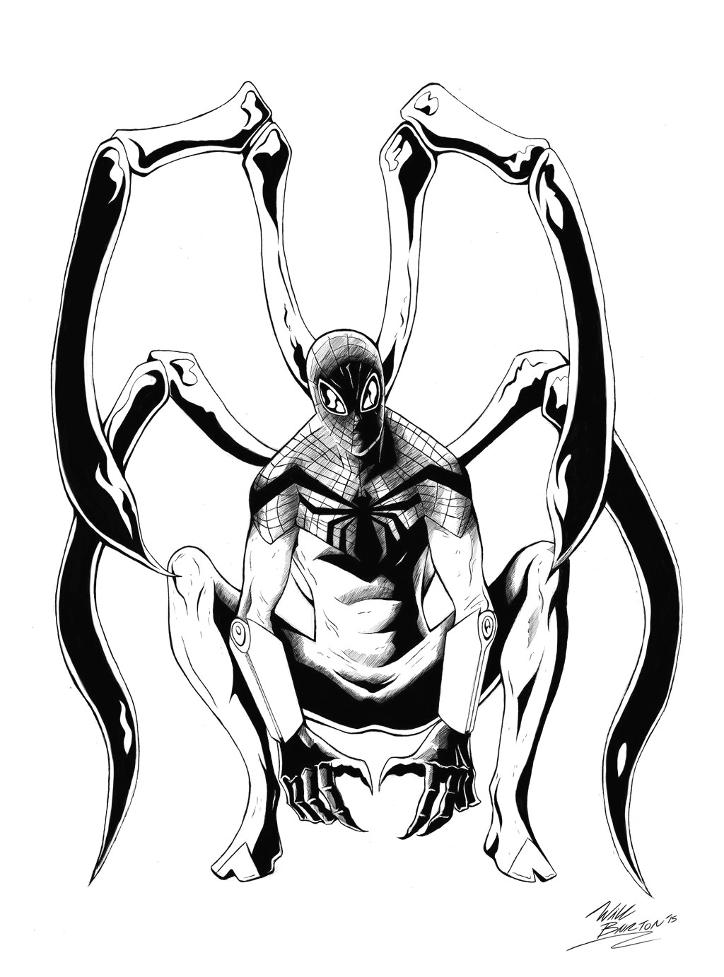 1024x1382 Spider Man Line Drawing At Getdrawings Com Free For Personal Use - Spiderman Line Drawing