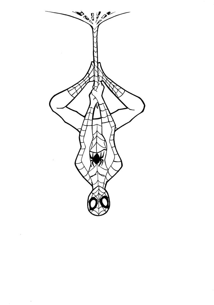 748x1067 Spiderman Drawing Comic For Free Download - Spiderman Line Drawing