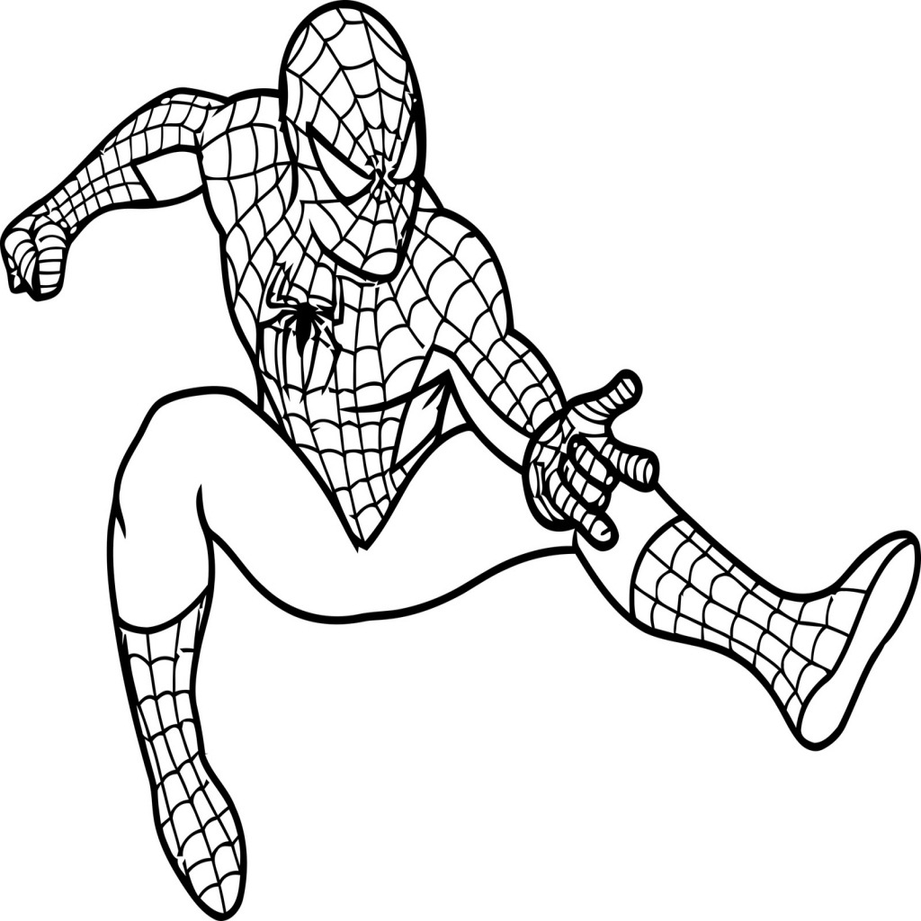 1024x1024 strong printable spiderman pictures enormous spider man color - Spiderman Line Drawing