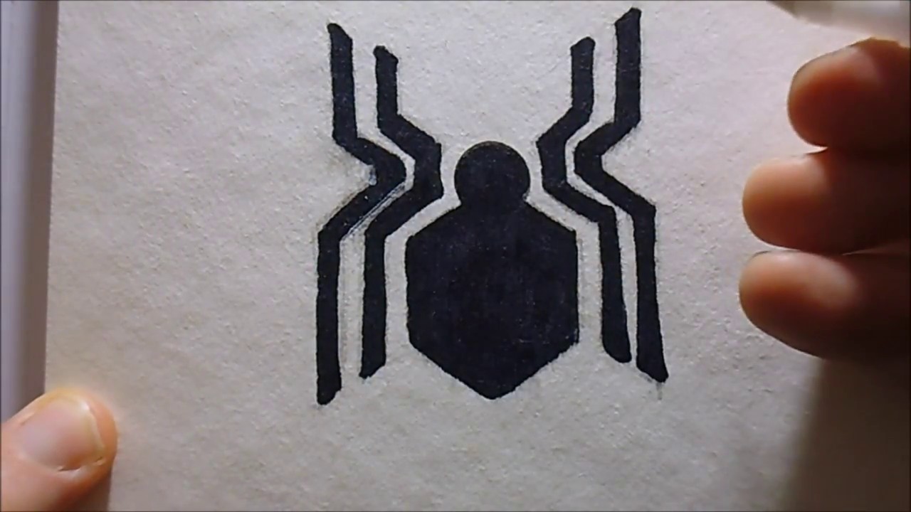 1280x720 how to draw spiderman homecoming logo - Spiderman Logo Drawing