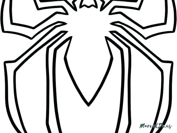 609x457 Spiderman Symbol Drawing At Getdrawings Free For Personal Use - Spiderman Logo Drawing