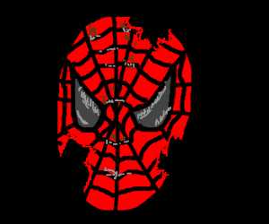 300x250 torn spider man mask drawing - Spiderman Mask Drawing