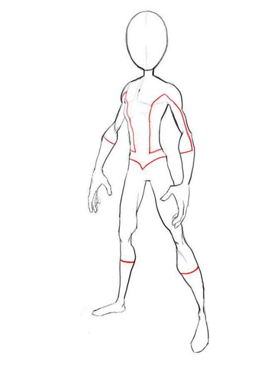 520x741 how to draw spiderman body outline cartoon spiderman drawing - Spiderman Outline Drawing