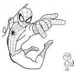 150x150 Insider Spider Man Coloring Pages Spiderman Outline Drawing - Spiderman Outline Drawing