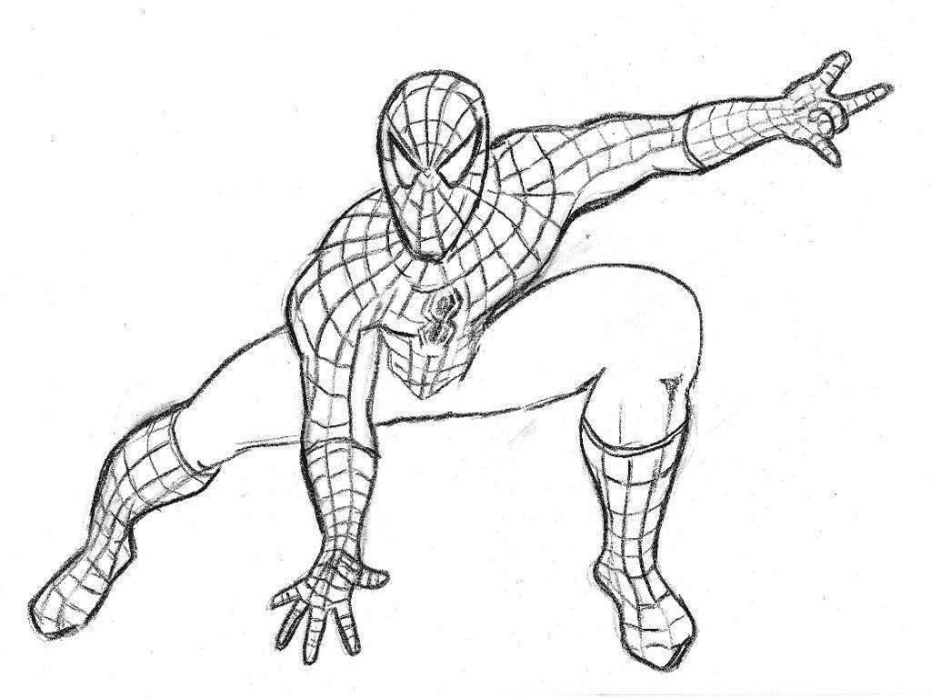 Spiderman Outline Drawing at PaintingValley.com | Explore ...