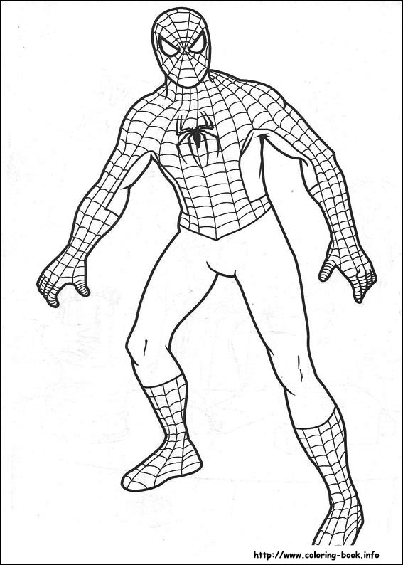 567x794 Spiderman Coloring Pages On Coloring - Spiderman Outline Drawing