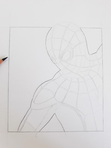 428x570 Technical Tutorial How To Draw A Realistic Spiderman - Spiderman Outline Drawing