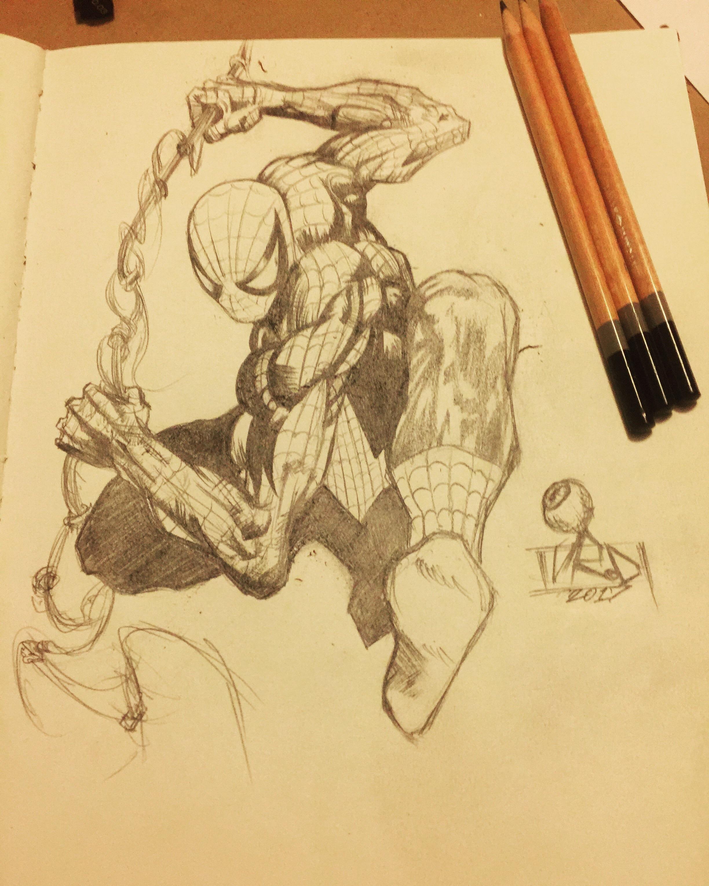 2448x3060 Pencil Practice - Spiderman Pencil Drawing
