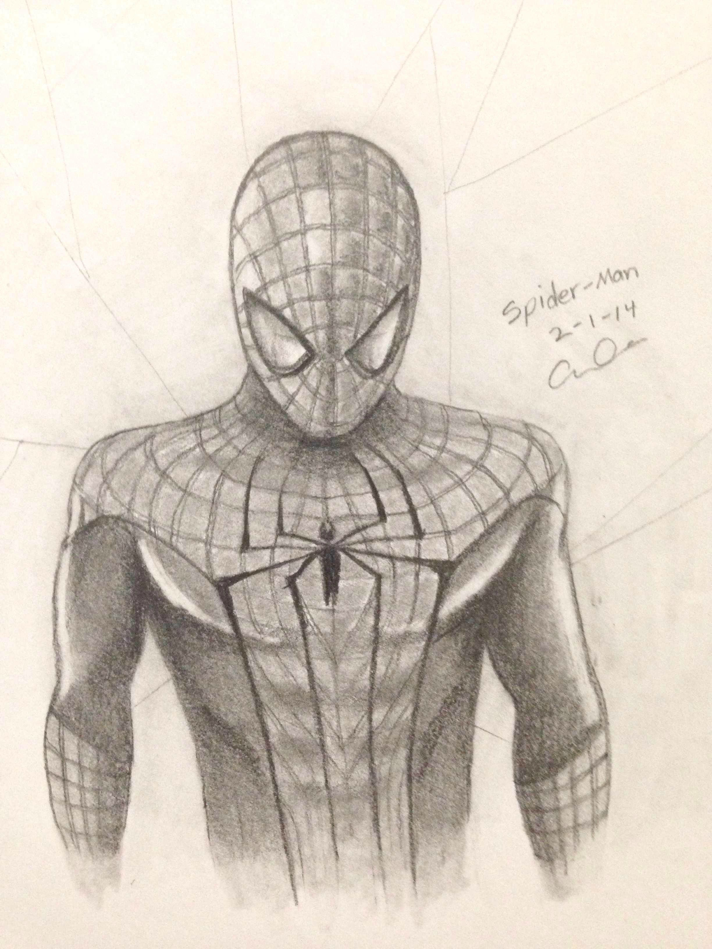 2448x3264 Pencil Sketch Of Spider Man The Amazing Spider Man - Spiderman Pencil Drawing