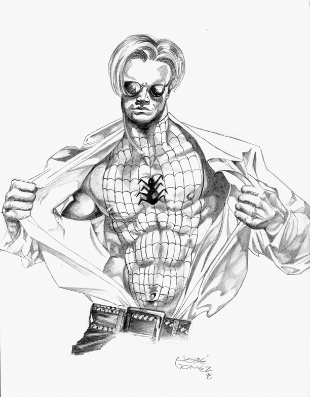 612x784 Spiderman Pencil Sketch, In Jose Gomez's Logan's Lake Comic Art - Spiderman Pencil Drawing