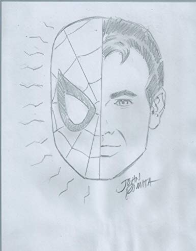 385x491 John Romita Sr Hand Signed And Drawn Pencil Spiderman Sketch - Spiderman Pencil Drawing