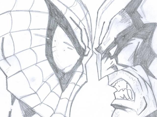 640x480 Drawn Spiderman Simple - Spiderman Simple Drawing