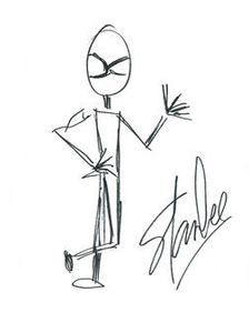 224x300 stan lee drawing of spider man lot art - Spiderman Spider Drawing