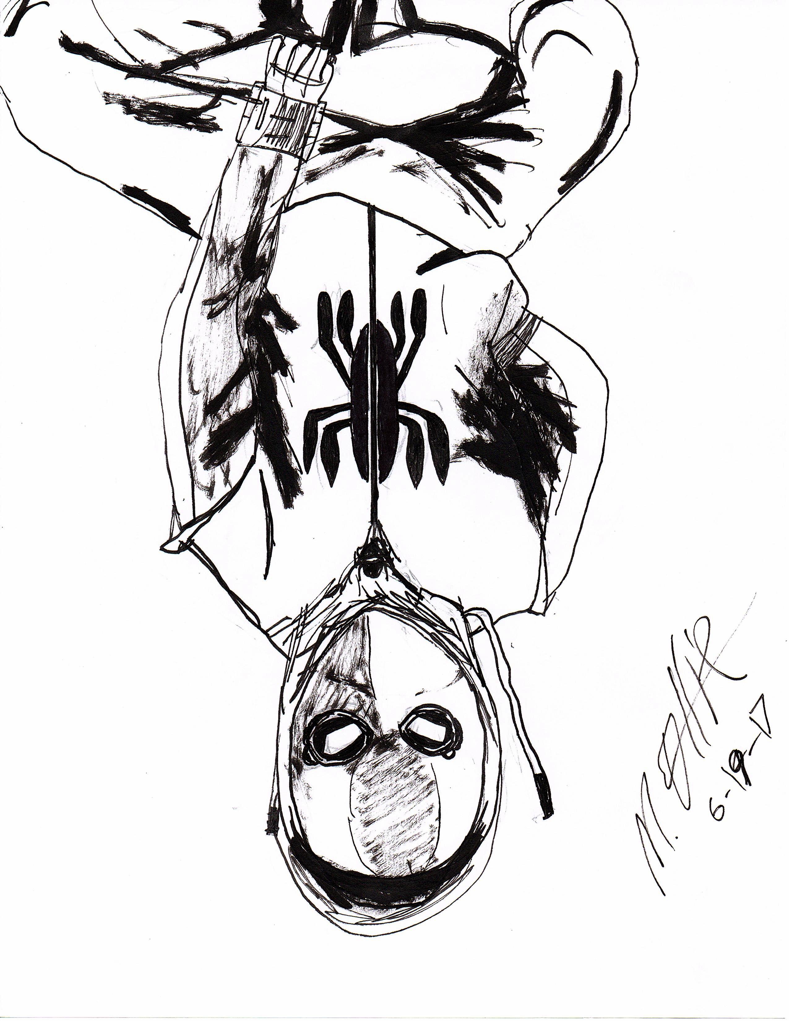 2550x3300 drawing of the week homemade spider man suit from the upcoming - Spiderman Spider Drawing