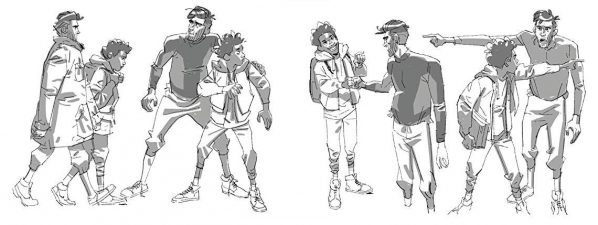 598x225 the art of spiderman into the spider verse - Spiderman Spider Drawing