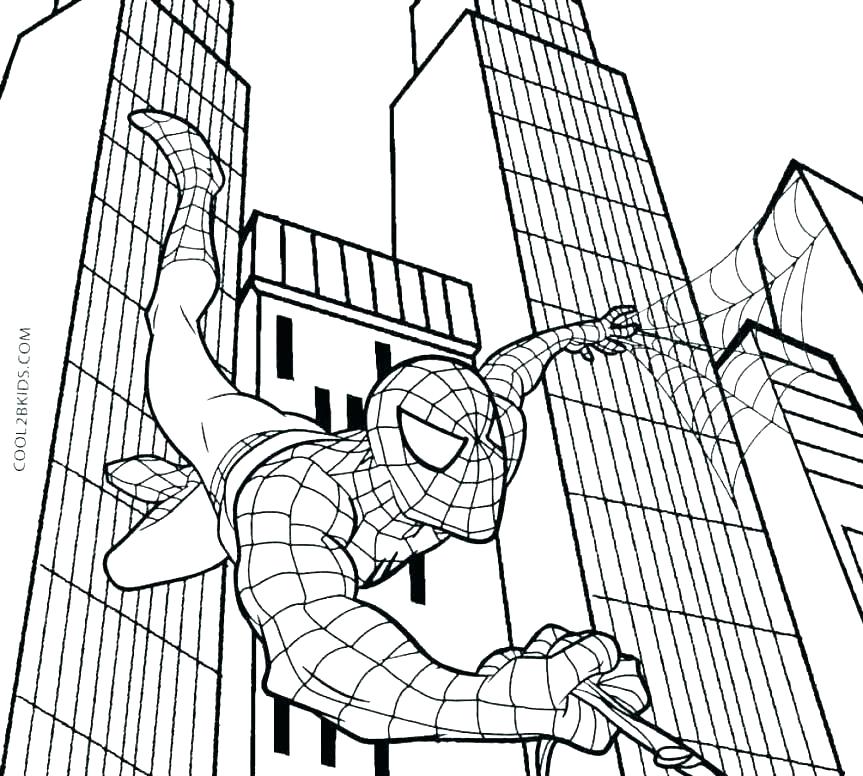 863x776 Ultimate Coloring Pages Amazing Spider Man Top Draw Spiderman - Spiderman Spider Drawing
