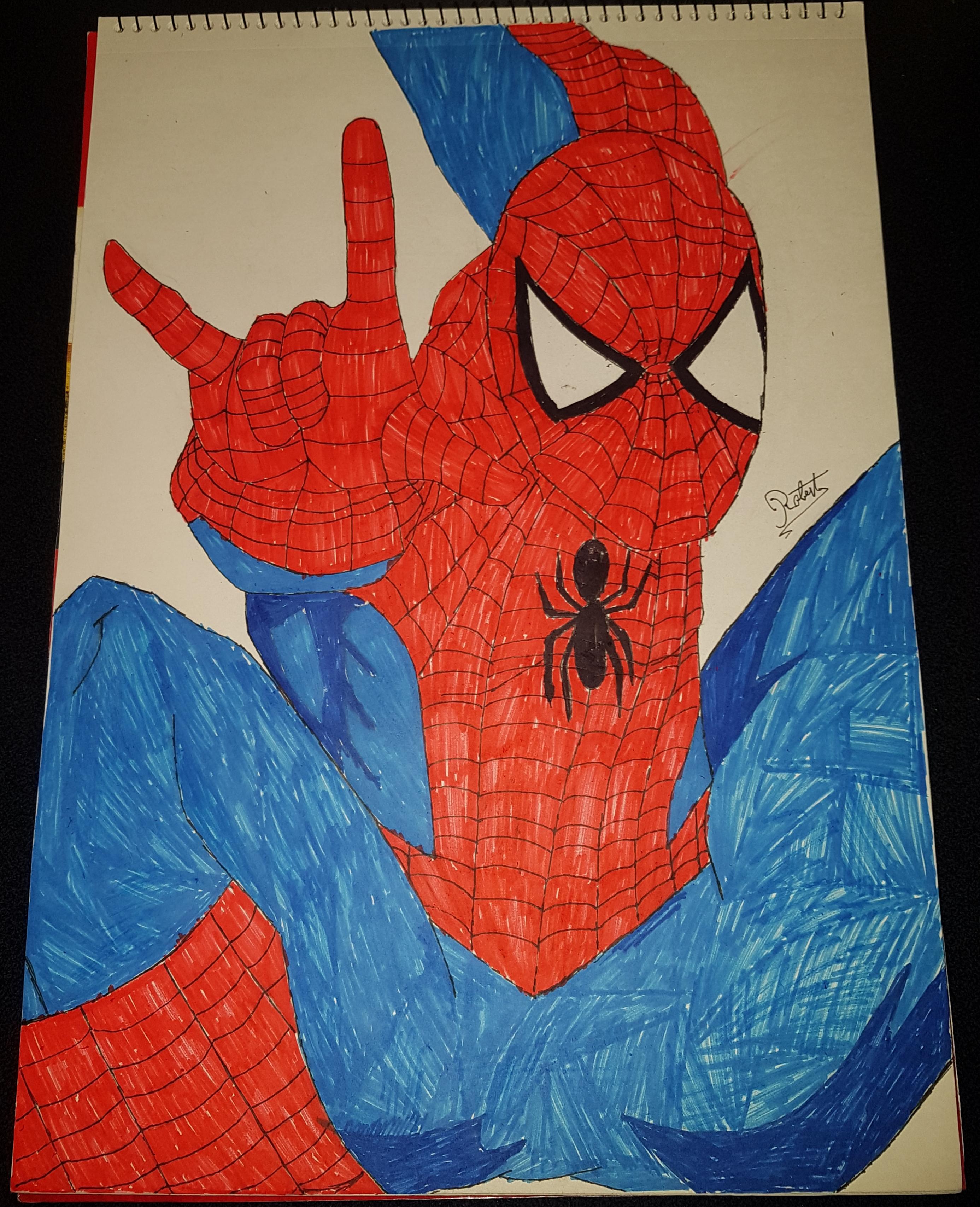 2773x3414 fanart my first spider man drawing! for spider man spiderman - Spiderman Spider Drawing