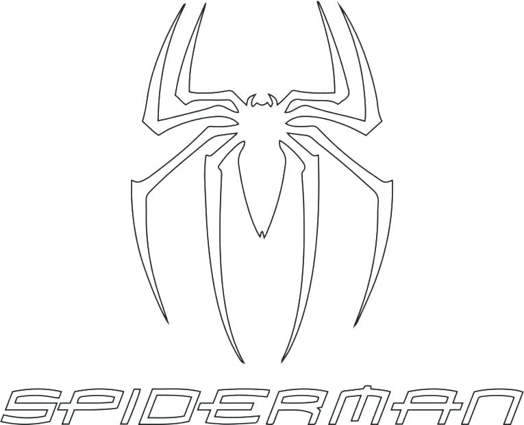 765x621 spiderman symbol coloring pages great free clipart, silhouette - Spiderman Symbol Drawing