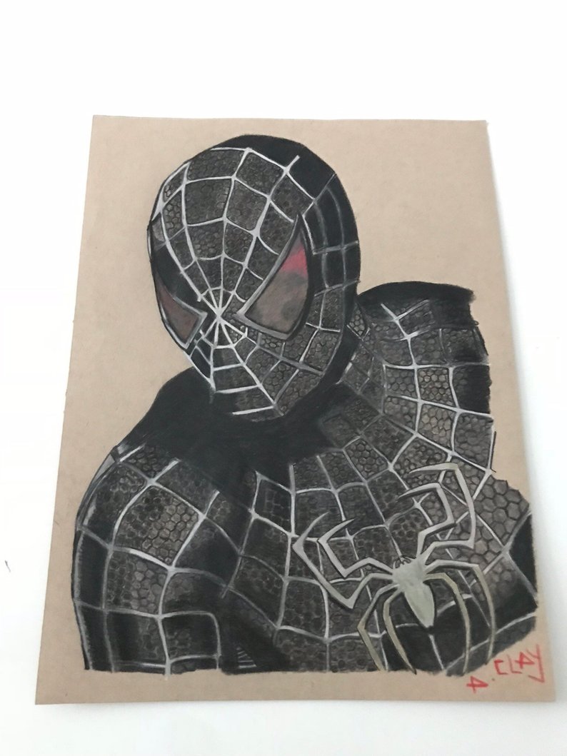 794x1059 marvels spiderman venom prisma hand realistic drawing size etsy - Spiderman Venom Drawing