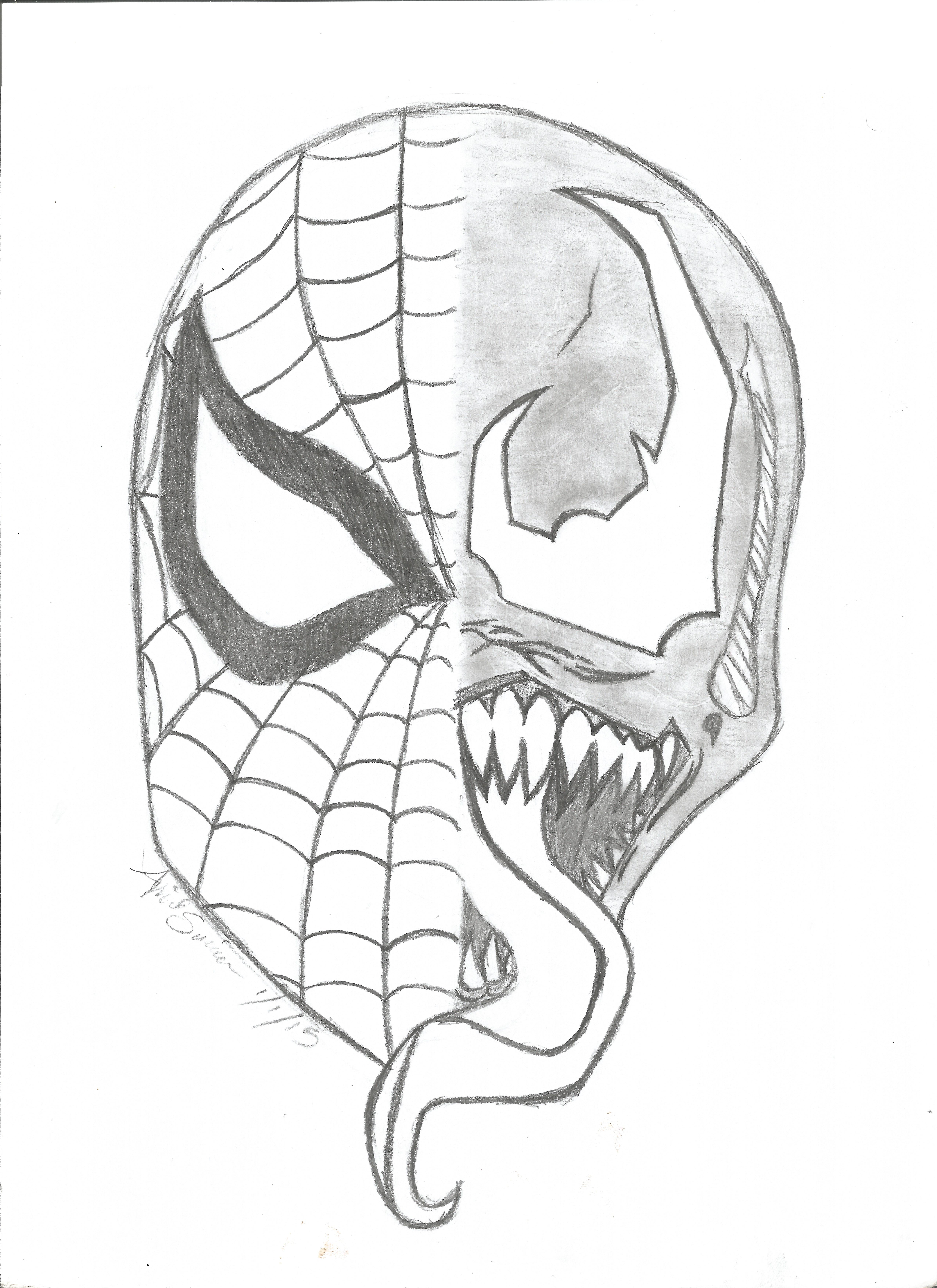 Spiderman Venom Drawing at Explore collection of