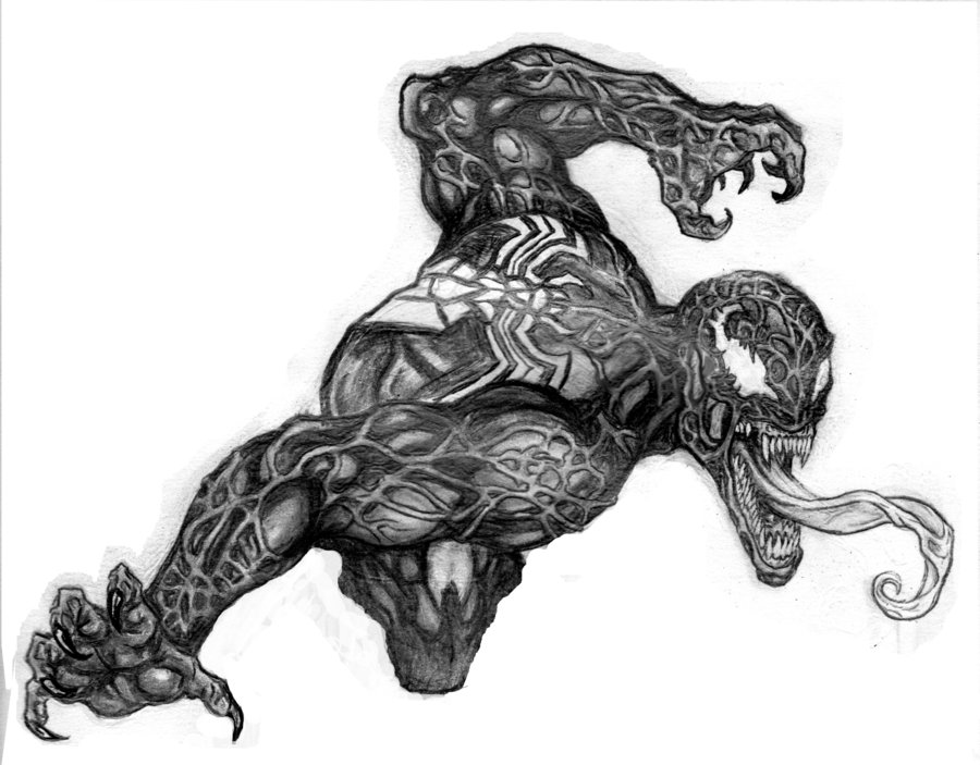 900x703 venom drawing free download - Spiderman Venom Drawing