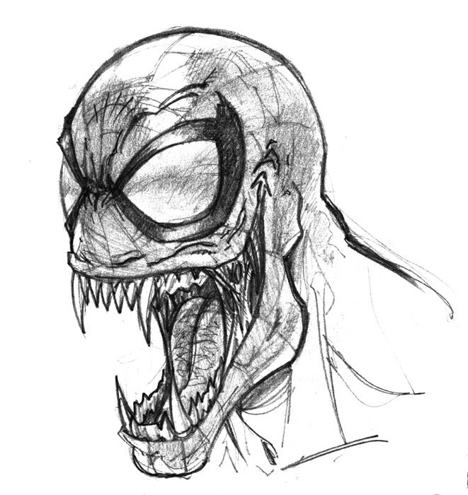 661x700 venom drawings venom pencil drawings daily sketch - Spiderman Venom Drawing