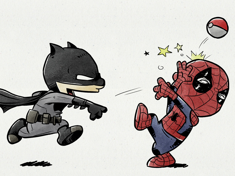 Spiderman Vs Batman Drawing at Explore collection