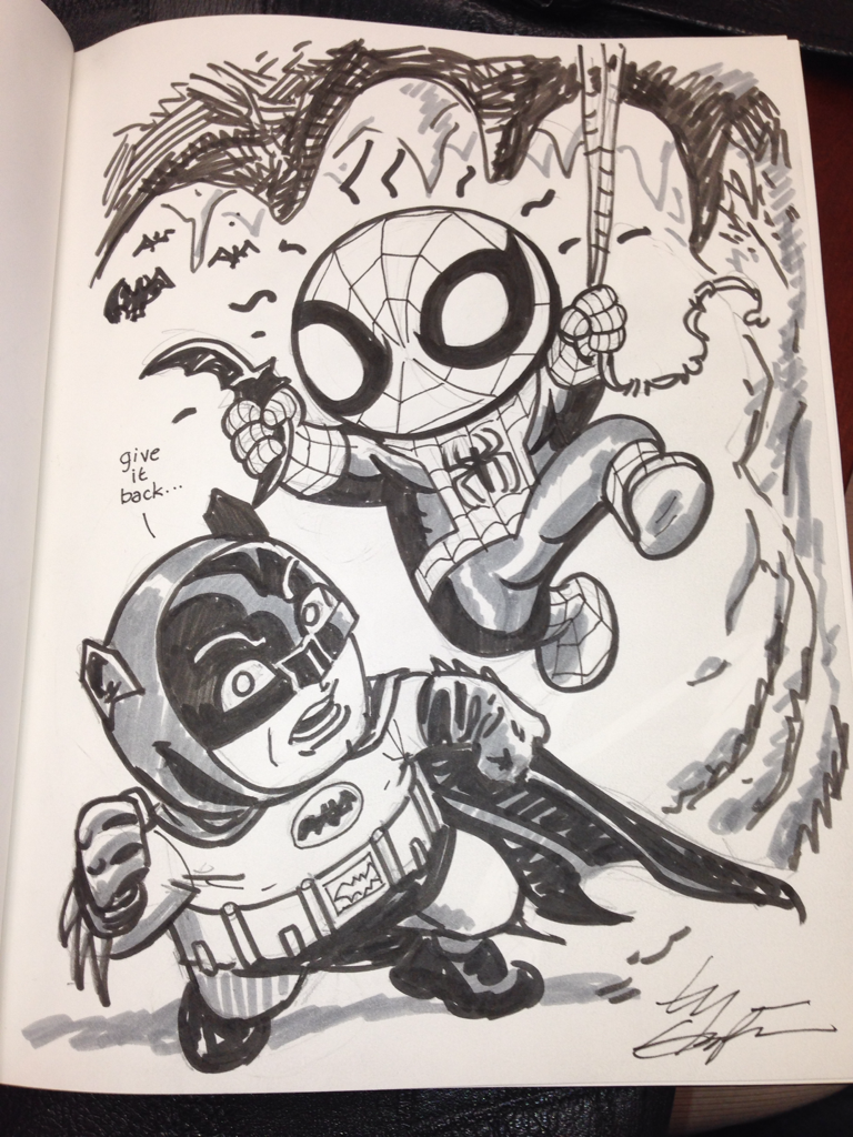 768x1024 Last Week On The 'net May May Ty Templeton's Art Land!! - Spiderman Vs Batman Drawing