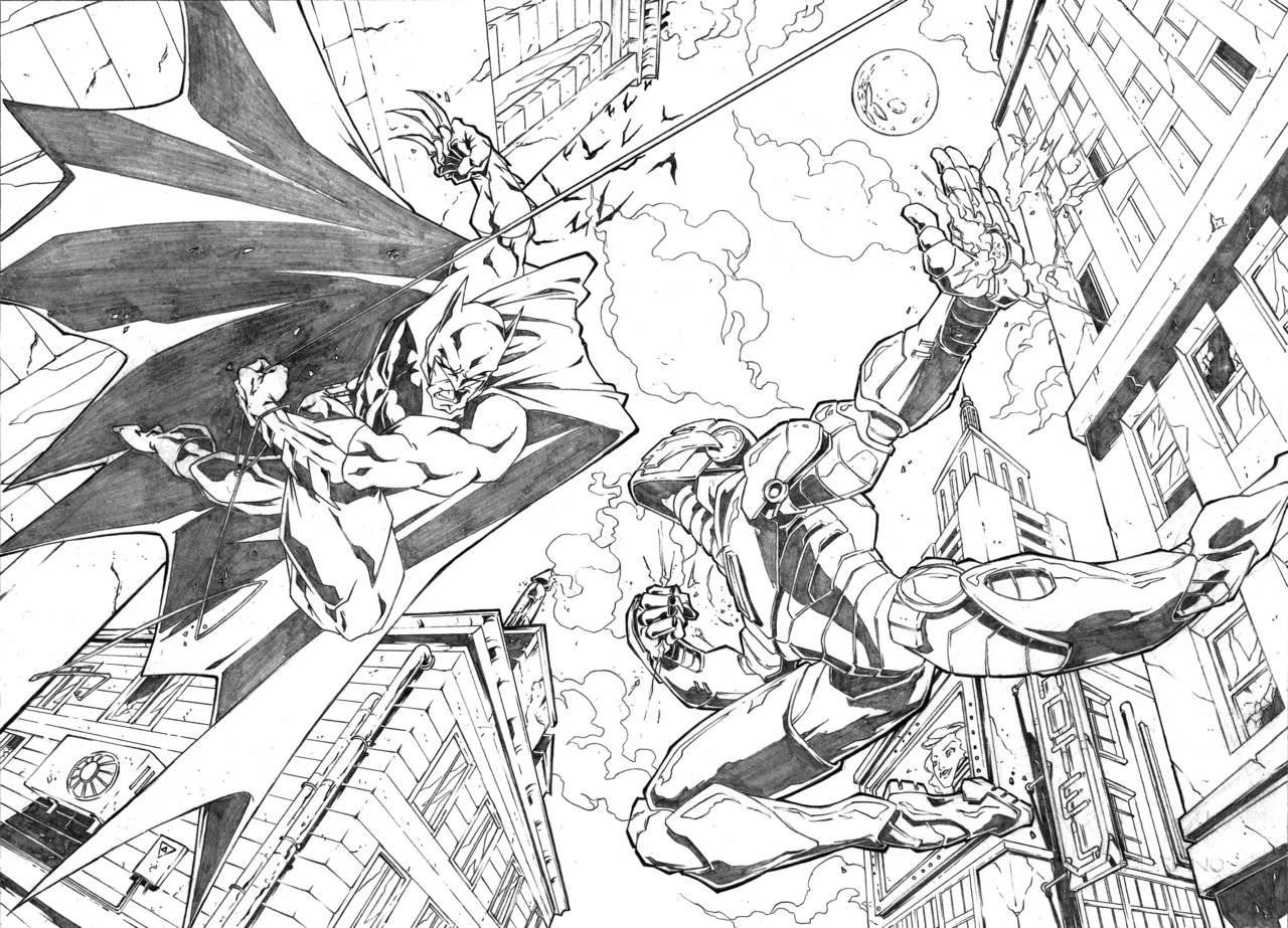 1280x923 batman vs superman batman vs iron man images - Spiderman Vs Batman Drawing