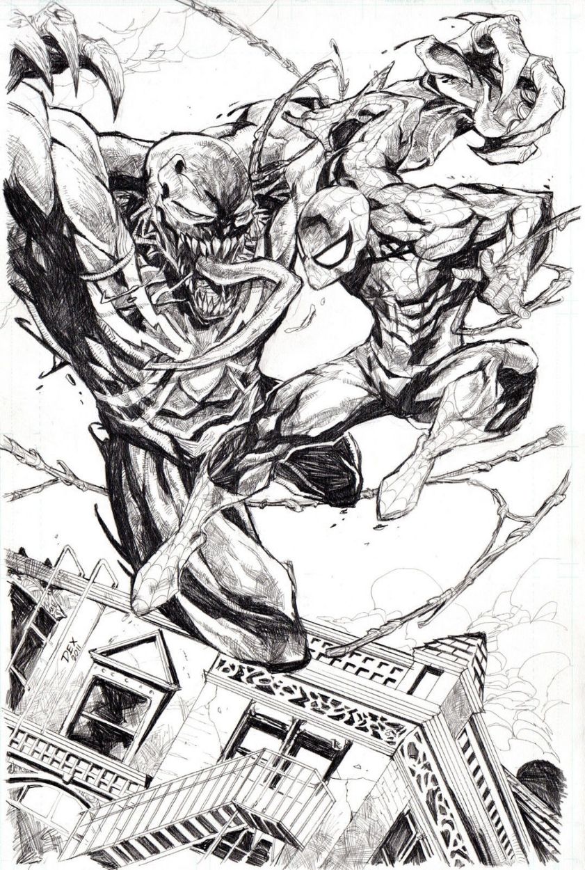 841x1250 Spider Man Vs Venom - Spiderman Vs Venom Drawing
