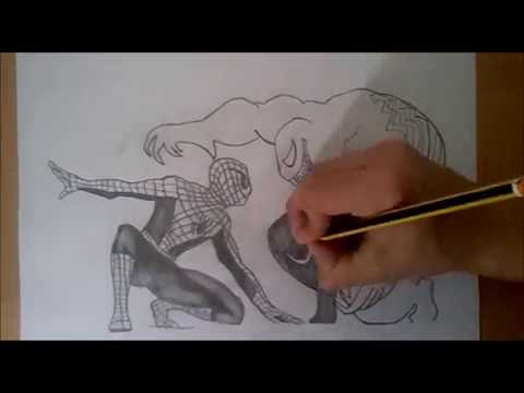 480x360 Spiderman Vs Venom - Spiderman Vs Venom Drawing