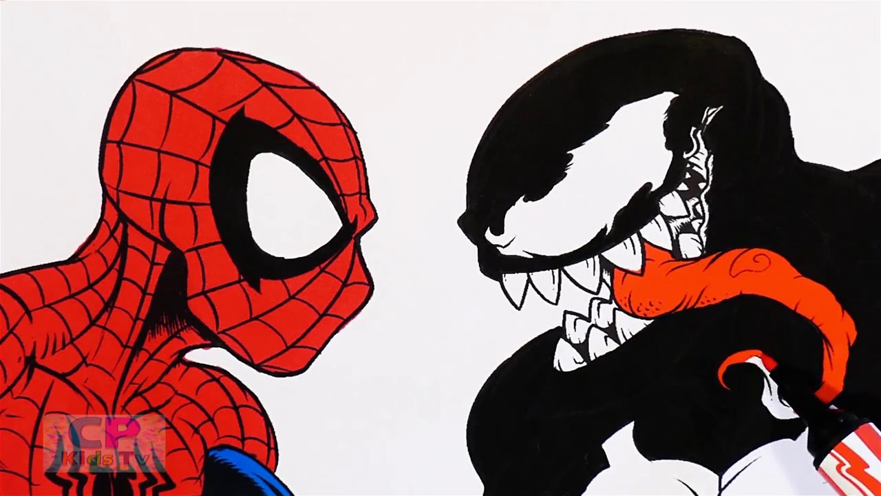 Spiderman Vs Venom Drawing Easy