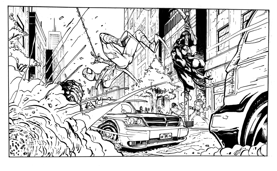 963x595 Spider Man Vs Venom - Spiderman Vs Venom Drawing