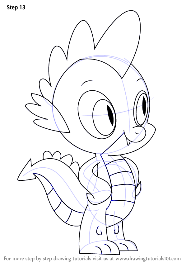 598x844 Learn How To Draw Spike From My Little Pony Friendship Is Magic - Spike Drawing