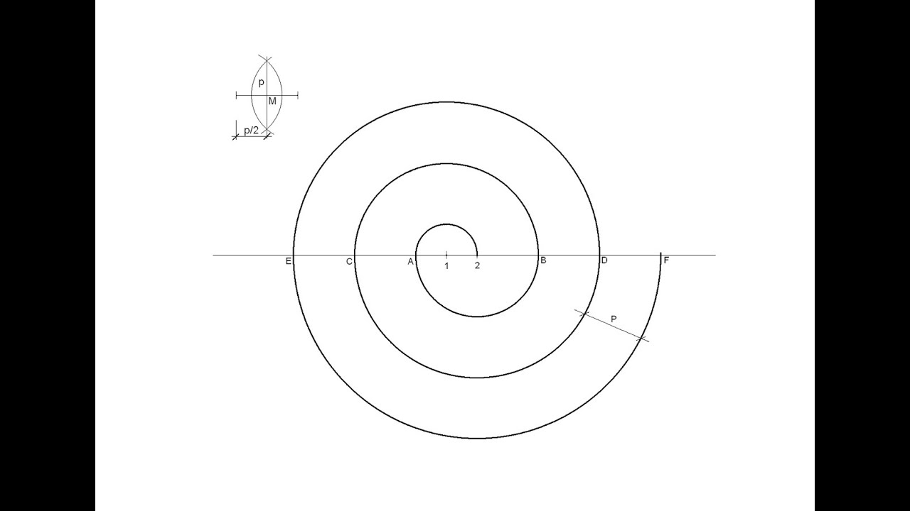 1280x720 how to draw a two points center spiral - Spiral Drawing