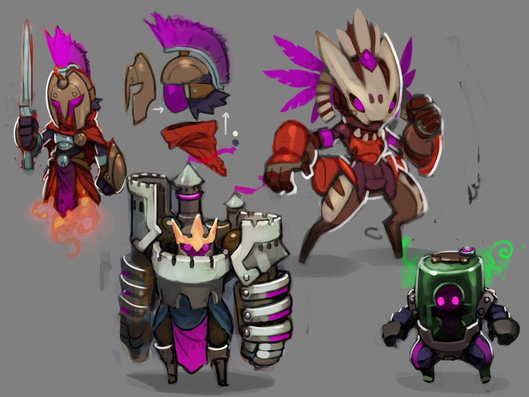 1032x774 spiral knights unused armor roughs - Spiral Knights Drawing