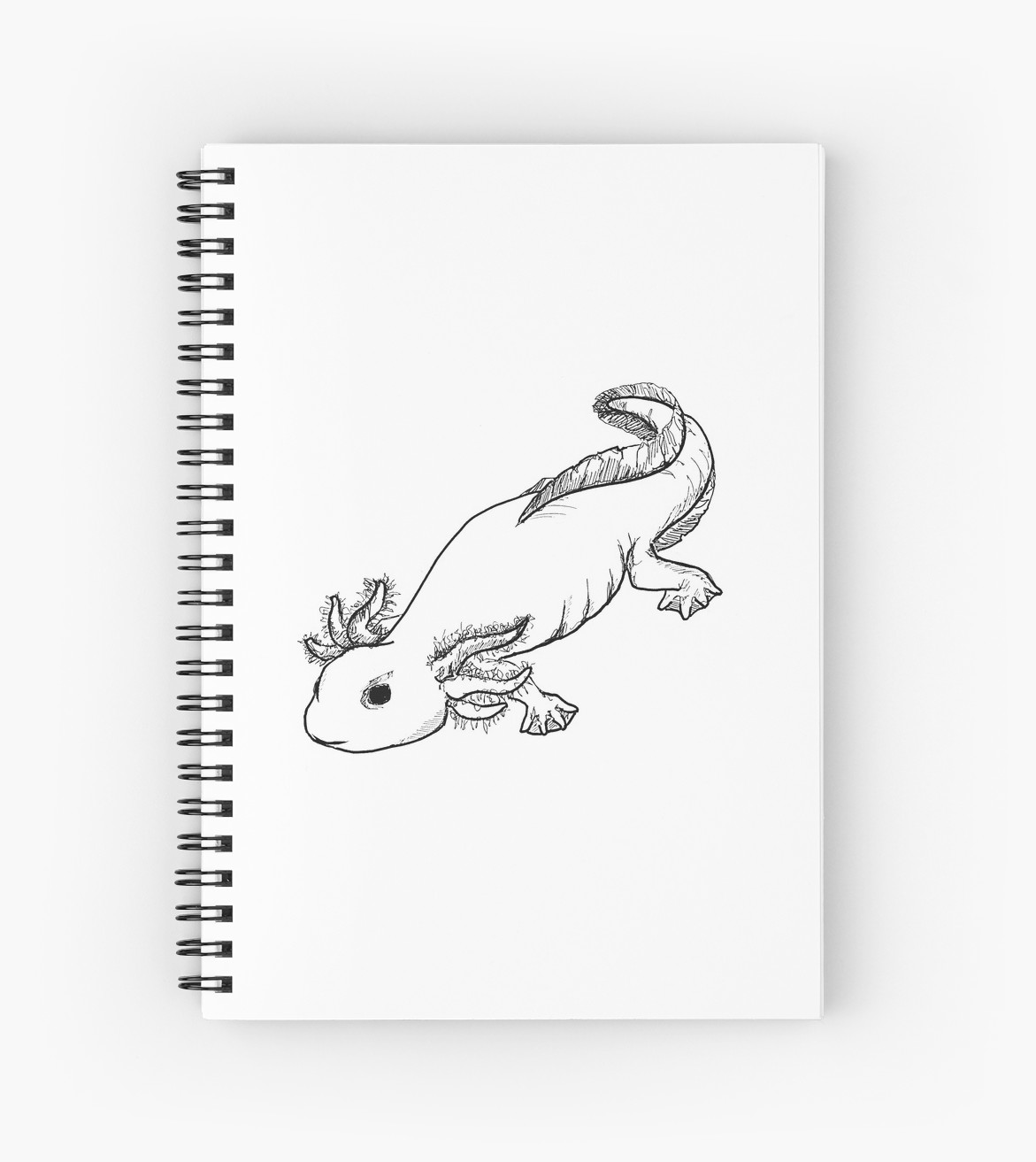 1171x1313 Axolotl Line Drawing Spiral Notebooks - Spiral Line Drawing