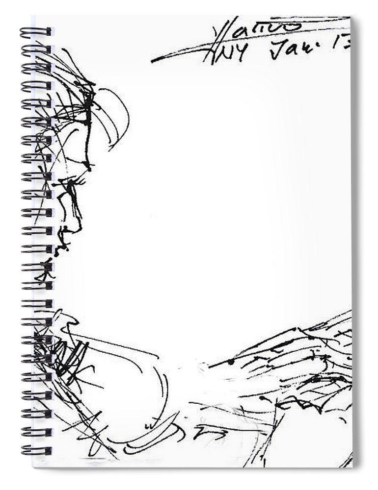 770x1000 girl with laptop spiral notebook for sale - Spiral Notebook Drawing