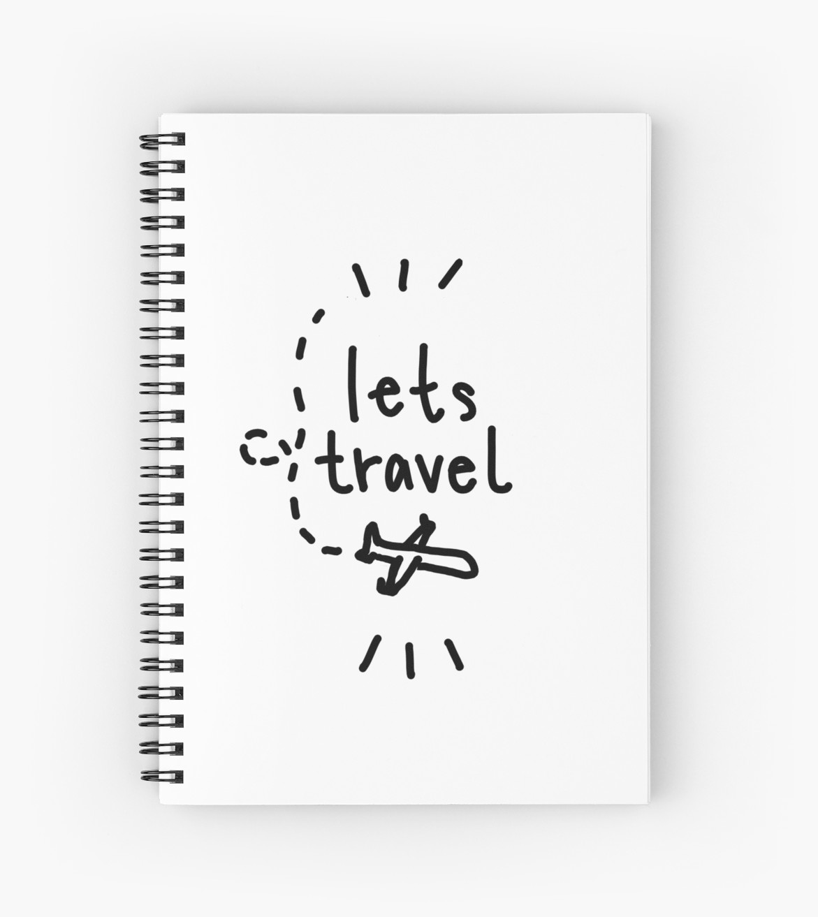 1171x1313 Lets Travel Plane Drawing Spiral Notebooks - Spiral Notebook Drawing