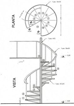 236x340 house plans with circular staircase how to build a spiral - Spiral Staircase Drawing