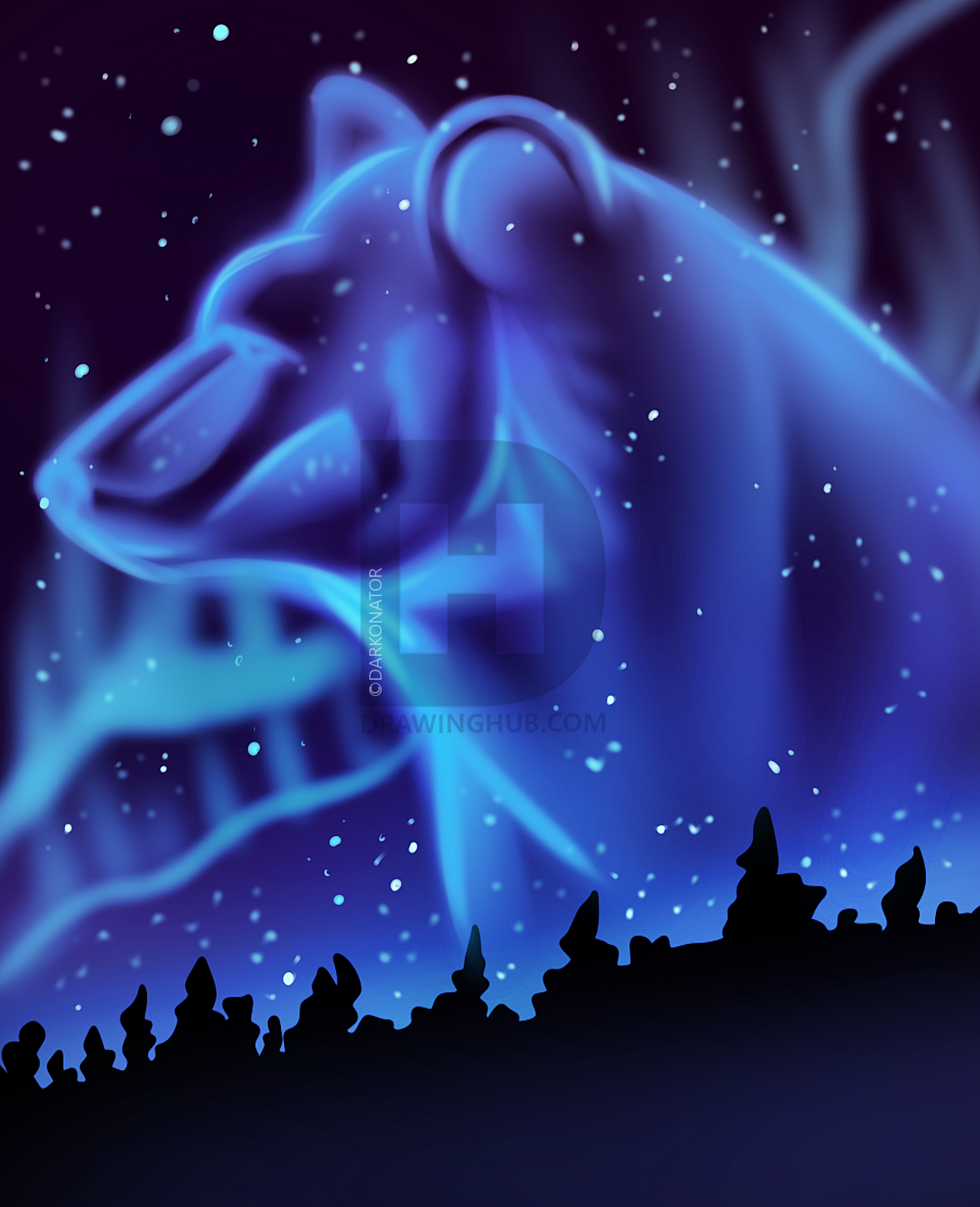 1266x1559 how to draw a bear spirit, step - Spirit Bear Drawing