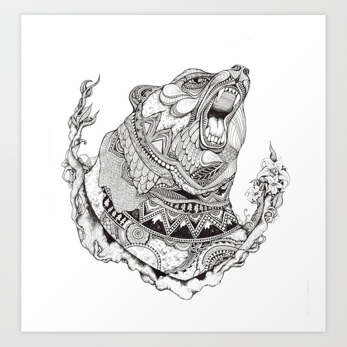 700x700 spirit bear art print - Spirit Bear Drawing